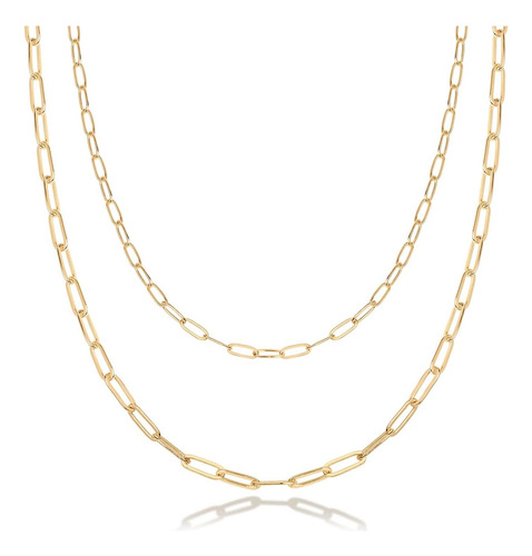 Pavoi Collar Con Clip En Capas De Oro Amarillo Chapado En De