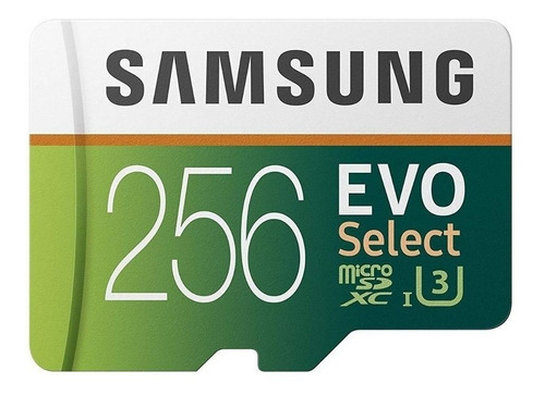 Imagem 1 de 4 de Cartão de memória Samsung MB-ME256GA/AM  Evo Select com adaptador SD 256GB