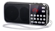 Comprar Prunus [actualizado J-189 Am\u002Ffm Radio Portatil Pequeña, Radio Bluetooth Con Doble De Altavoces Graves Profundos, Reproductor De Tf\u002Fusb\u002Faux \u002F Mp3, Linterna Led, Con Pilas Recargables (negro)