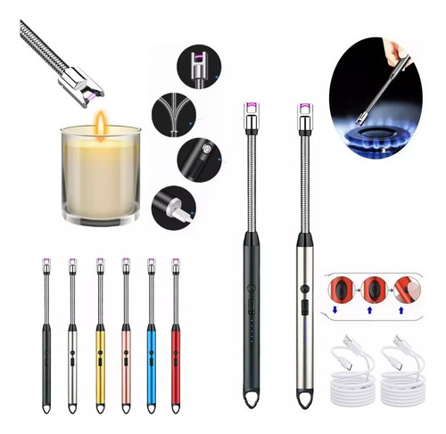 Bojoom 2pzs Recargable Encendedores Eléctrico De Plasma Multiusos Encendedor De Plasma Encendedor Electrico Ensendedores Usb Encendedor Plasma(negro)