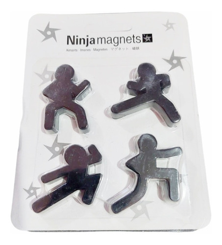 Imagen 1 de 3 de Imanes Ninjas X 4 Decoración Diseño Retro Imán Magnéticos