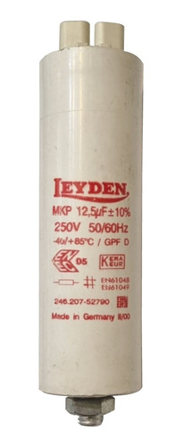 Capacitor Leyden Iluminacion 12,5 Mdf X 250vca Con Bulon