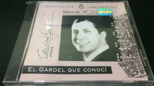 Carlos Gardel El Gardel Que Conoci - Cd Nuevo Cerrado 