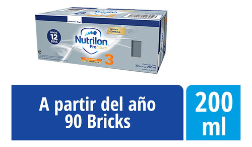 Imagen 3 de 10 de Leche De Líquida Nutrilon Profutura 4 Brick 30u De 200ml