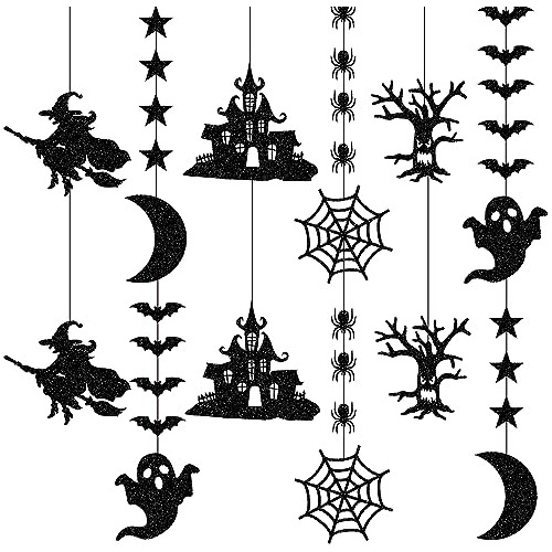 Halloween Black Creepy Vintage Party Decorations - 12pc...