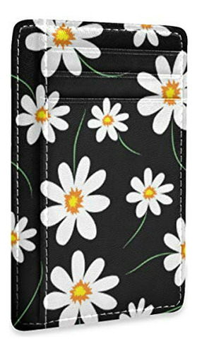 Estuche De Tocador - White Daisy Flower Floral Front Minimal