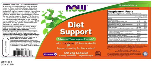 Diet Support Apoyo Dietético Now 120 Capsulas Vegetales
