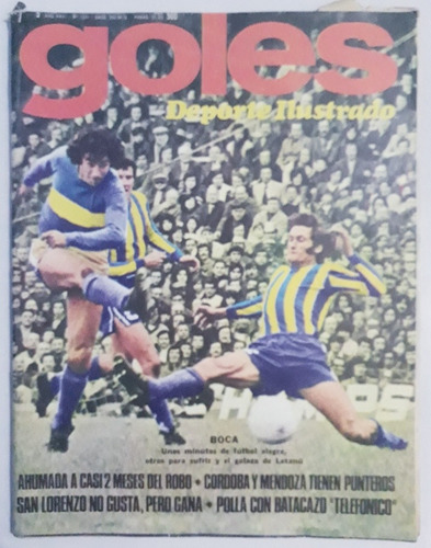 Revista Goles 1334 - Boca R. Central 1974 Fs