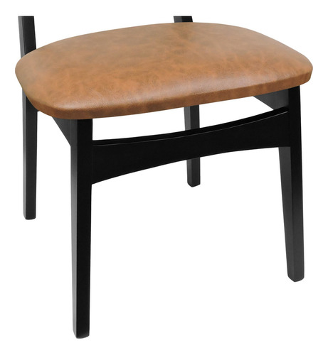 Cadeira Organik Corano Marrom Mescla - Preto