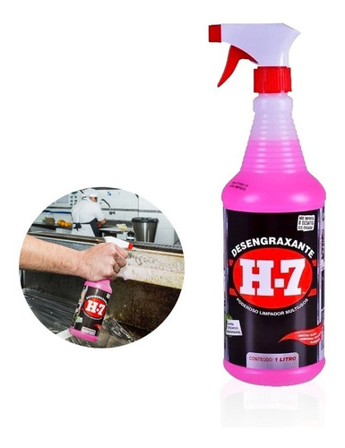 Desengraxante H-7 1lt Multiuso Limpeza Pesada Spray Original