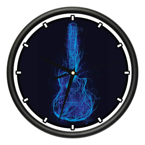 Reloj De Pared Con Diseño De Guitarra Eléctrica, Movimiento 