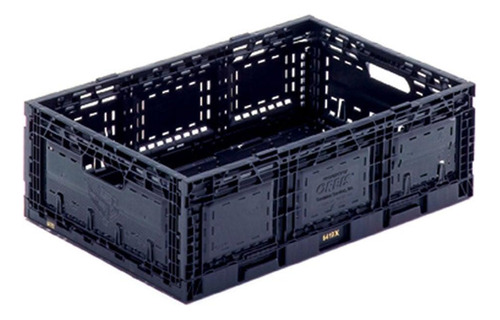 Caja De Plastico Abatible Color Negro 6416 (16 Cms Altura)