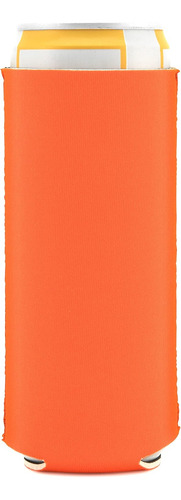Soporte Para Latas Seltzer De Neopreno Delgado Color Naranja