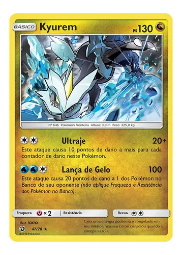 Kit Carta Pokémon Lendário Reshiram Zekrom Kyurem Lendas Luminescentes