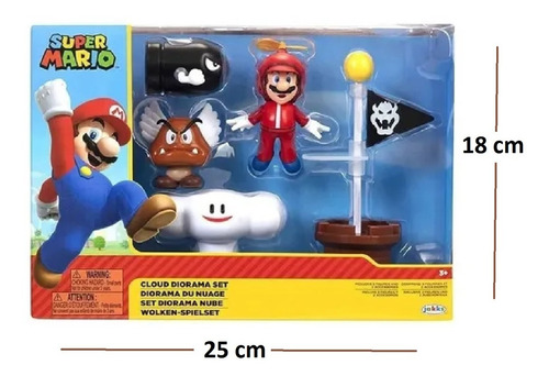 Imagen 5 de 7 de Super Mario Playset Diorama Nube Playking
