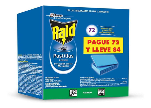 'pr Raid 84 Pastillas Repuesto - g a $354