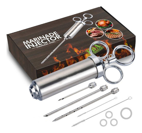 Marinada De Carne Injetor De Aço Inoxidável 304 Tempero