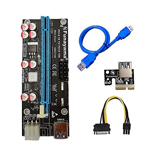 Funayama Pcie Riser, Gpu Riser, Pci-e Riser Card Pcie 1x A 1