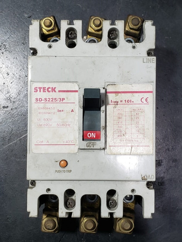 Disjuntor Tripolar 160a Caixa Moldada Steck Sd-s225/3p