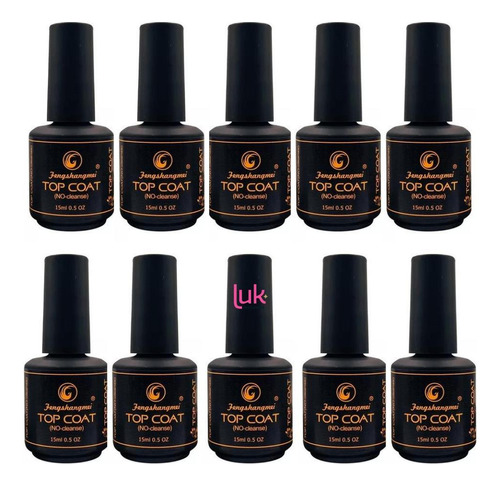 Top Coat Selante Pretinho Do Poder 15ml Kit Com 10 Unidades