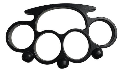 Manopla Negra Defensa Personal Acero Puño Americano Calavera Calavera Negro