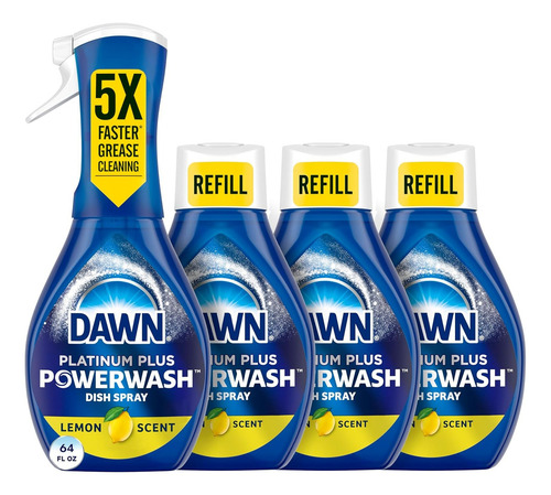 Jabon Liquido Para Platos Dawn Powerwash Lemon Kitde4 Piezas