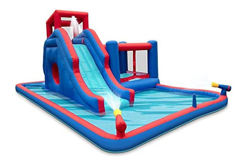 Parque De Tobogán De Agua Inflable De Lujo - Casa De Rebote 