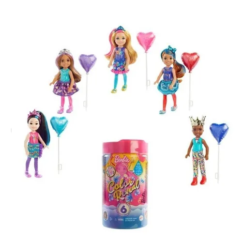 Barbie Color Reveal 2 Pack Chelsea Glitter 6 Sorpresas Rosa