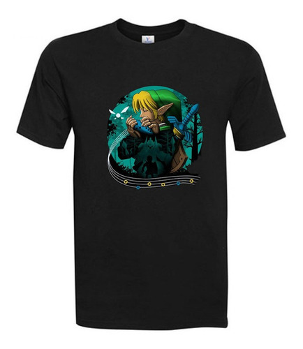 Polera Estampada Niño Niña La Leyenda De Zelda Link Flauta