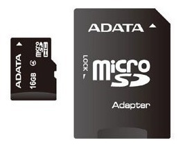 Memoria Micro Sd 16 Gb Clase 4 + Adaptador - Adata