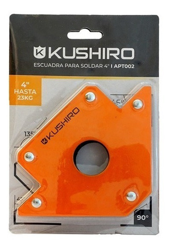 Escuadra Angulo Magnético Kushiro 4 Pulgada  Herrero Soldar 