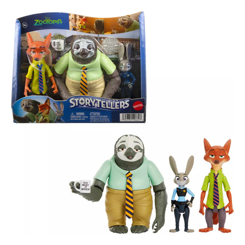Disney Pixar Figura De Acción Zootopia Paquete De 3