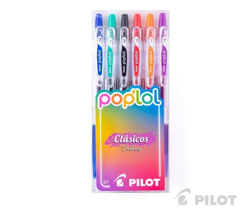 Lápices Lápiz Gel Pilot Pop Lol Poplol Set 6 Colores Color