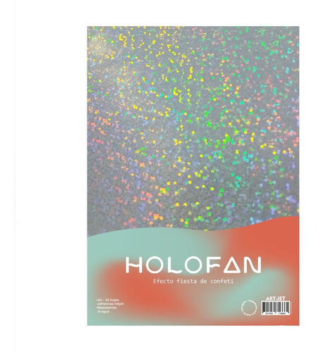 Holofan Adhesiva - Fiesta De Confeti - Art Jet®-20 Hojas- A4