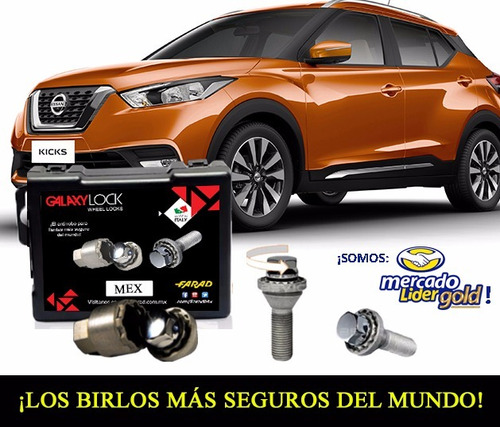 Tuercas Birlos Galaxy Lock Nissan Kicks Advance Envío-gratis