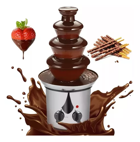 Máquina De Fuente De Chocolate De Acero Inox. Con 4 Capas