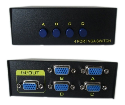 Switch Vga Selector De 4 X 1 Puertos