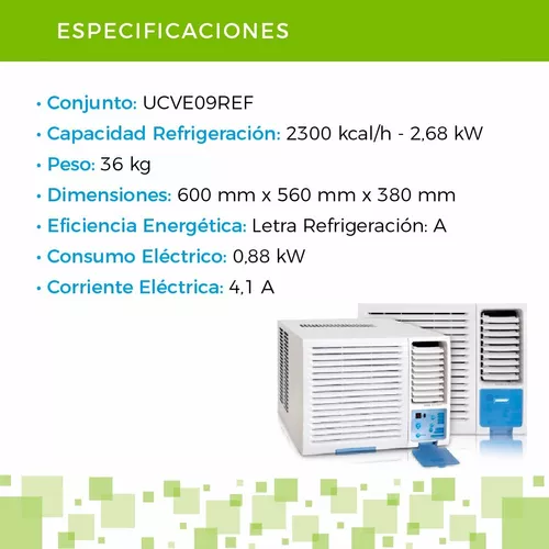 Aire Acondicionado Ventana SURREY 2800F Frio Solo UCVE12RE, 49% OFF