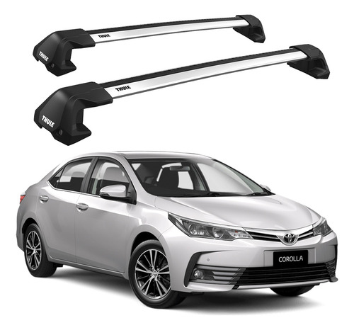 Rack Thule Wingbar Edge Toyota Corolla Sedan 19 -