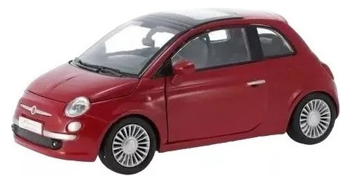 Fiat Nuova 500 1/24 Motor Max Collection Rojo