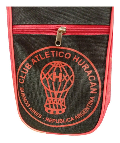 Imagen 7 de 7 de Botinero Doble Huracán Estampado Negro/rojo