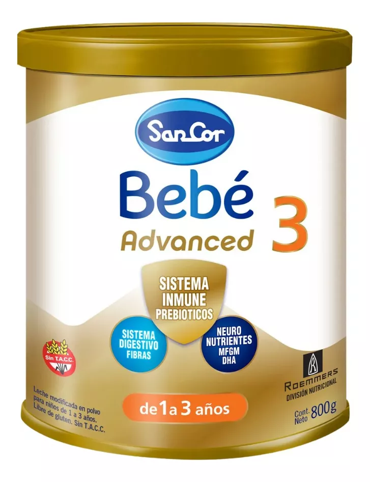 Mead Johnson Sancor Bebe Advanced En polvo formula infantil etapa 3 800g