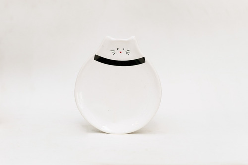 Plato Con Forma De Gato (blanco)