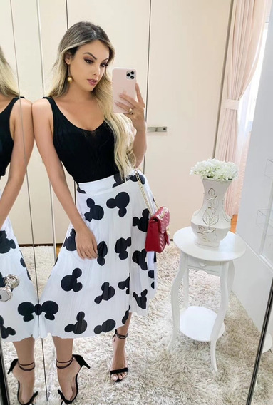 saia plissada mickey