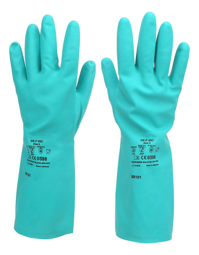 Guantes De Trabajo, 1 Par De Guantes De Nitrilo Resistentes