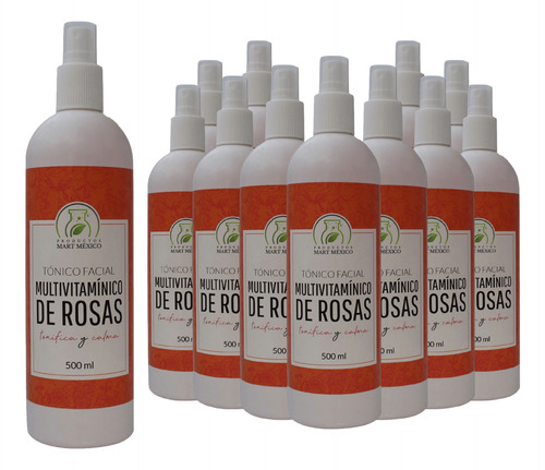 Tónico Facial Multivitamínico De Rosas (500ml) 12 Pack