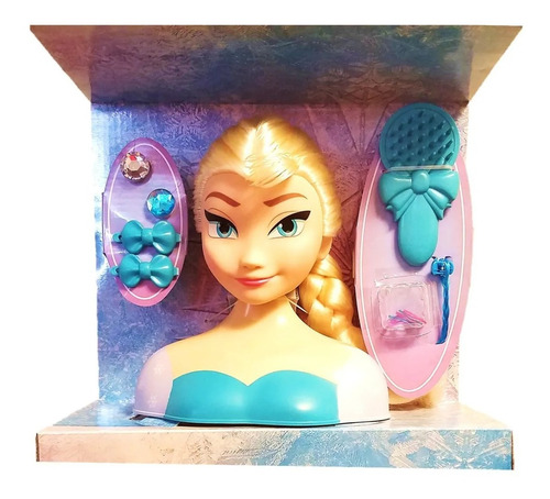 Imagen 7 de 9 de Figura Para Peinar Frozen Styling Head Elsa Anna Tapi