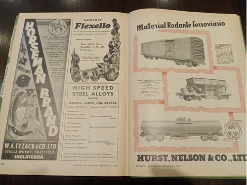 Antiguo Catalogo Ruston Año 1958 Unico Motor Locomotora (Usado)