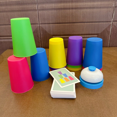 Juego De Mesa 2 Jugadores Taza Apilable Juegos Infantiles