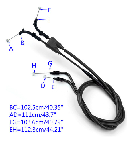 B Chicote Cable De Acelerador Para Yamaha 2014-2017 Mt-09